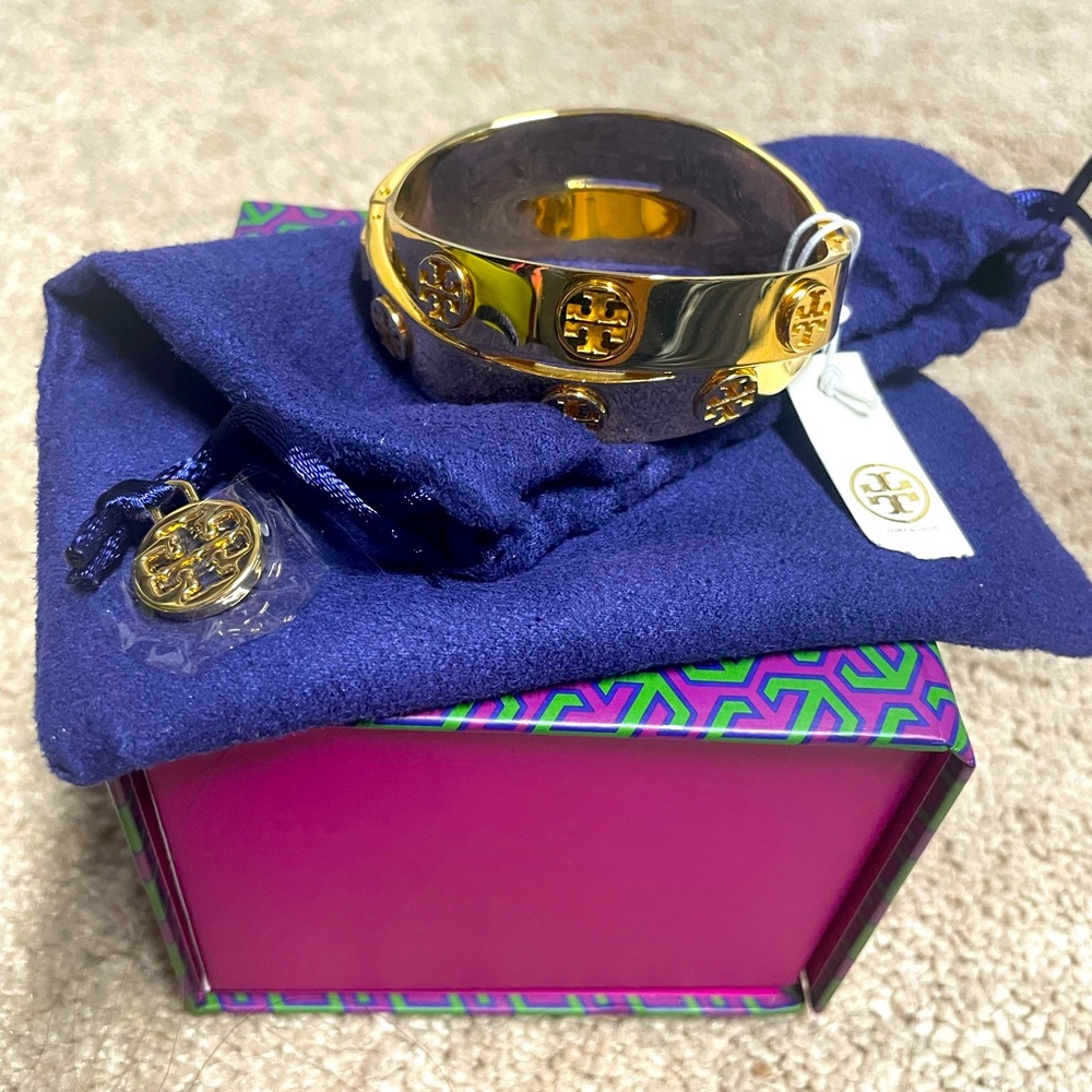 NWT Tory Burch Logo Double Wrap Bracelet